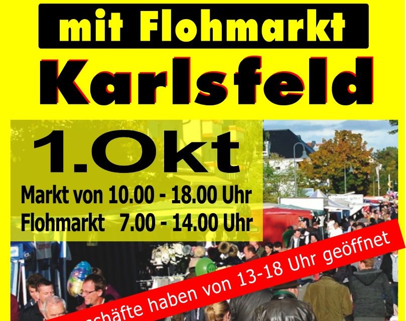 Marktsonntag am 1. Oktober 2017 – Anmeldung ab sofort
